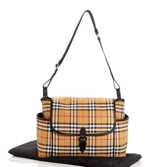 burberry snap flap diaper bag